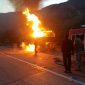 آتش‌سوزی یک دستگاه اتوبوس در بروجرد